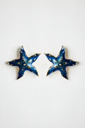 Navy Starfish Earrings