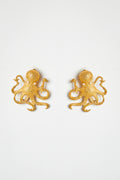 Octopus Earrings with Pearl Eyes