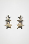 Textured Graduating Star Earrings