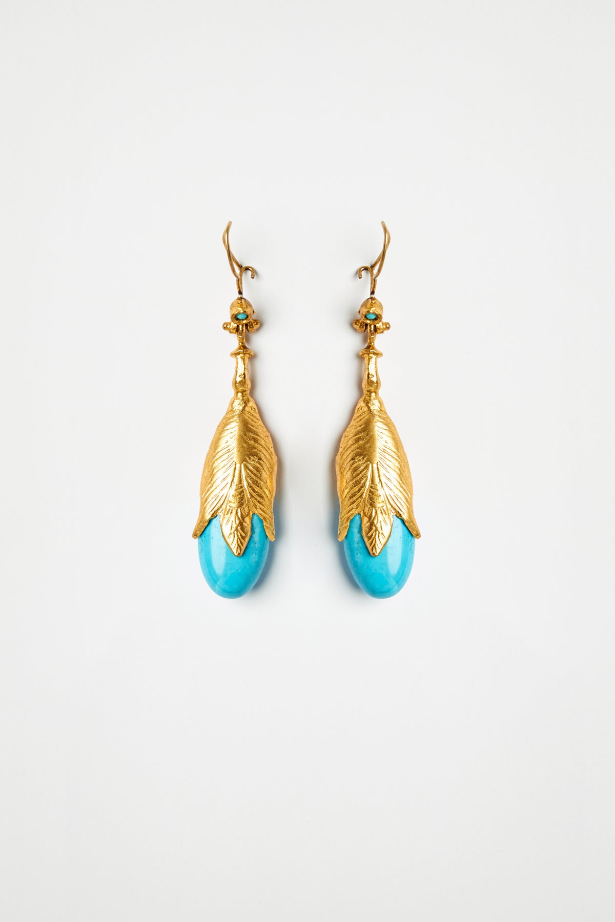 Turquoise Tulip Earrings