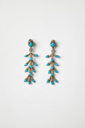 Arizona Turquoise & Diamond Feather Earrings