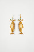 Fish Earrings with Turquoise Details
