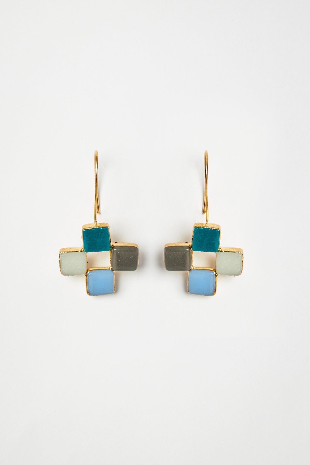 Geometric Colored Earrings