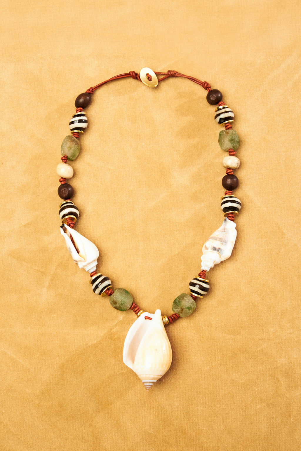 Seashell Necklace with Mixed Beads