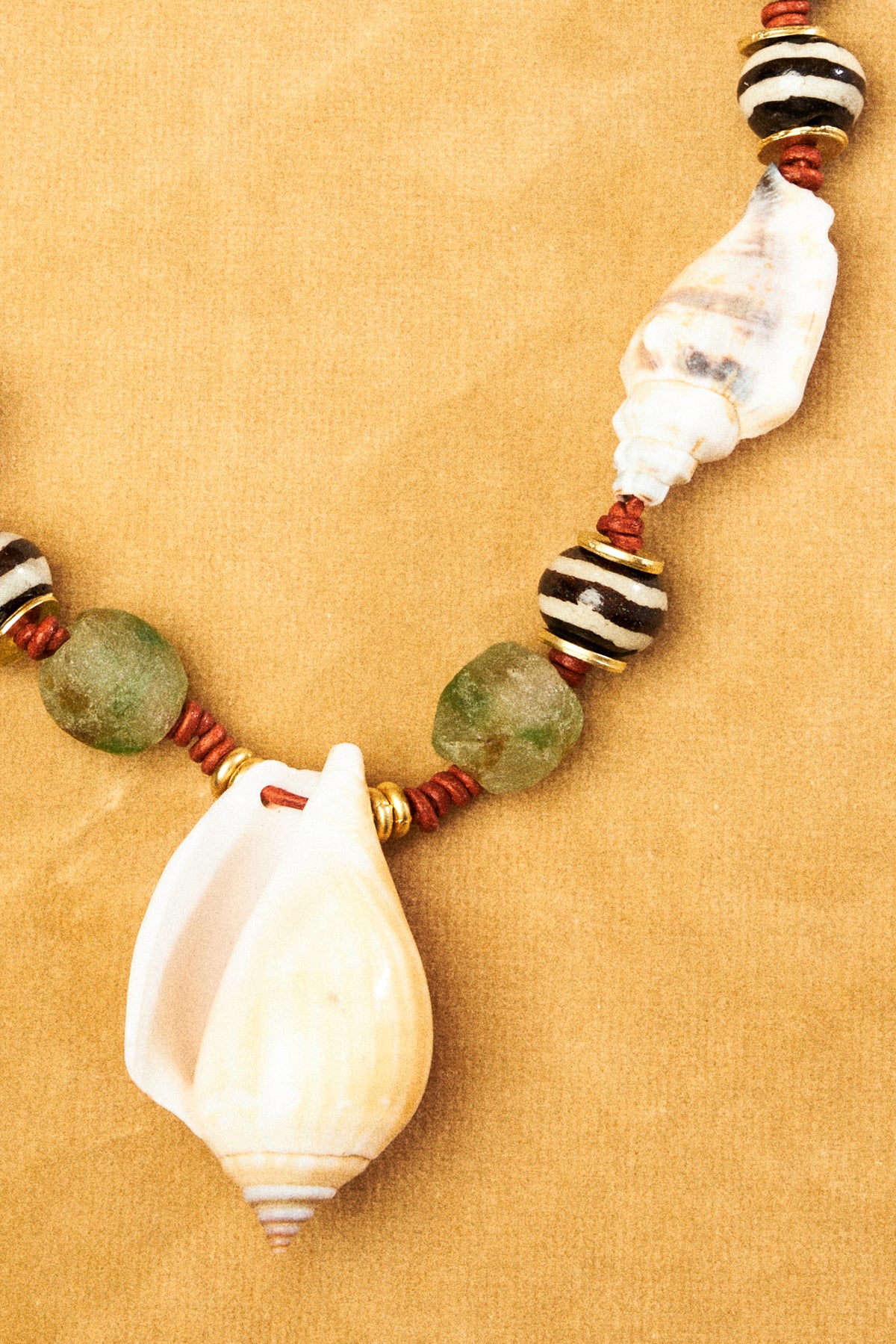 Seashell Necklace with Mixed Beads