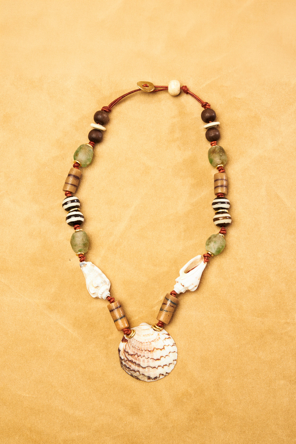 Seashell Necklace with Mixed Beads