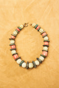 Organic Jade & CoralBead Necklace