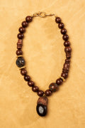 Seed Necklace with Gold Accents