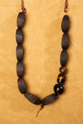 Wooden Necklace with Seed Accents