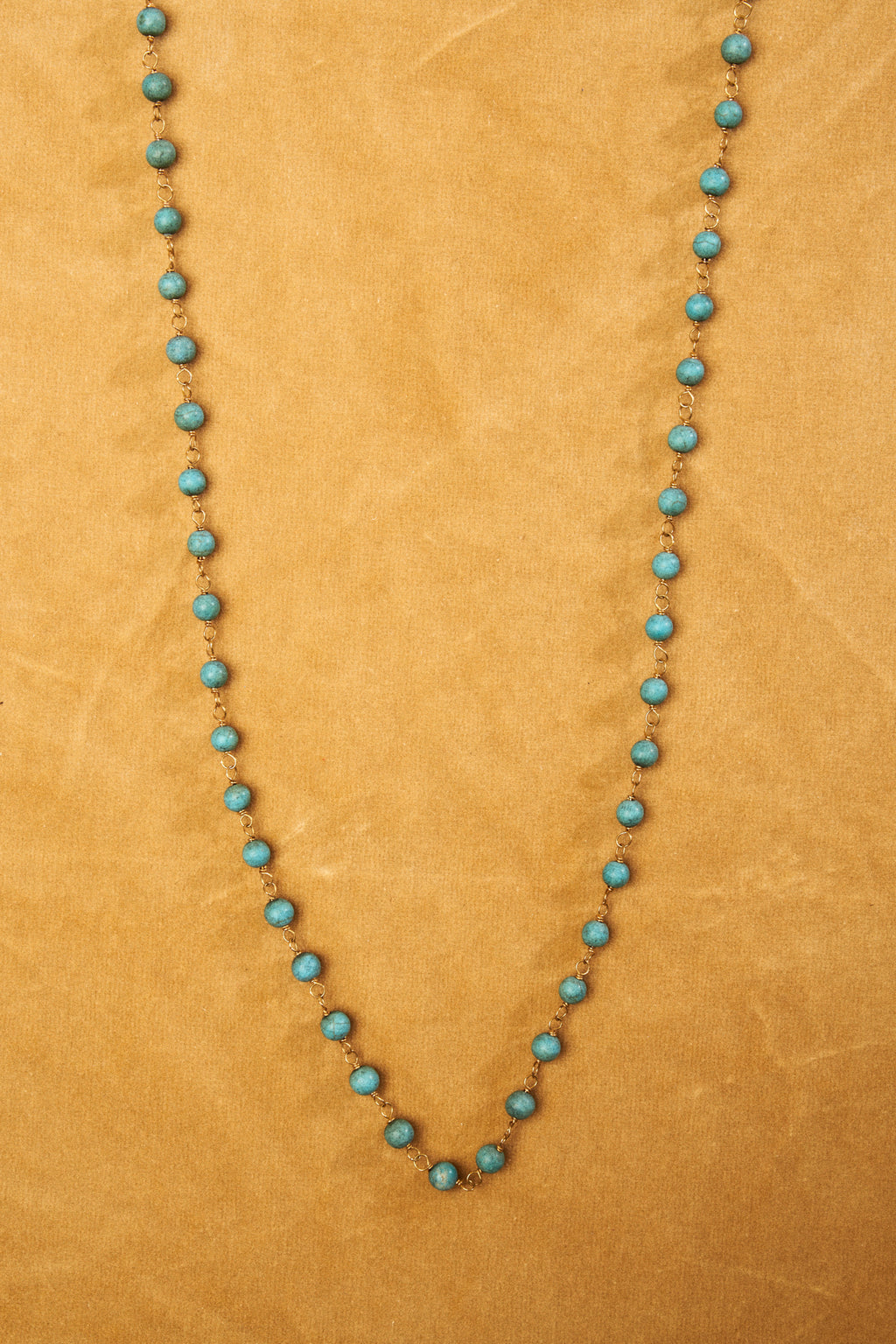 Turquoise Bead Chain Necklace