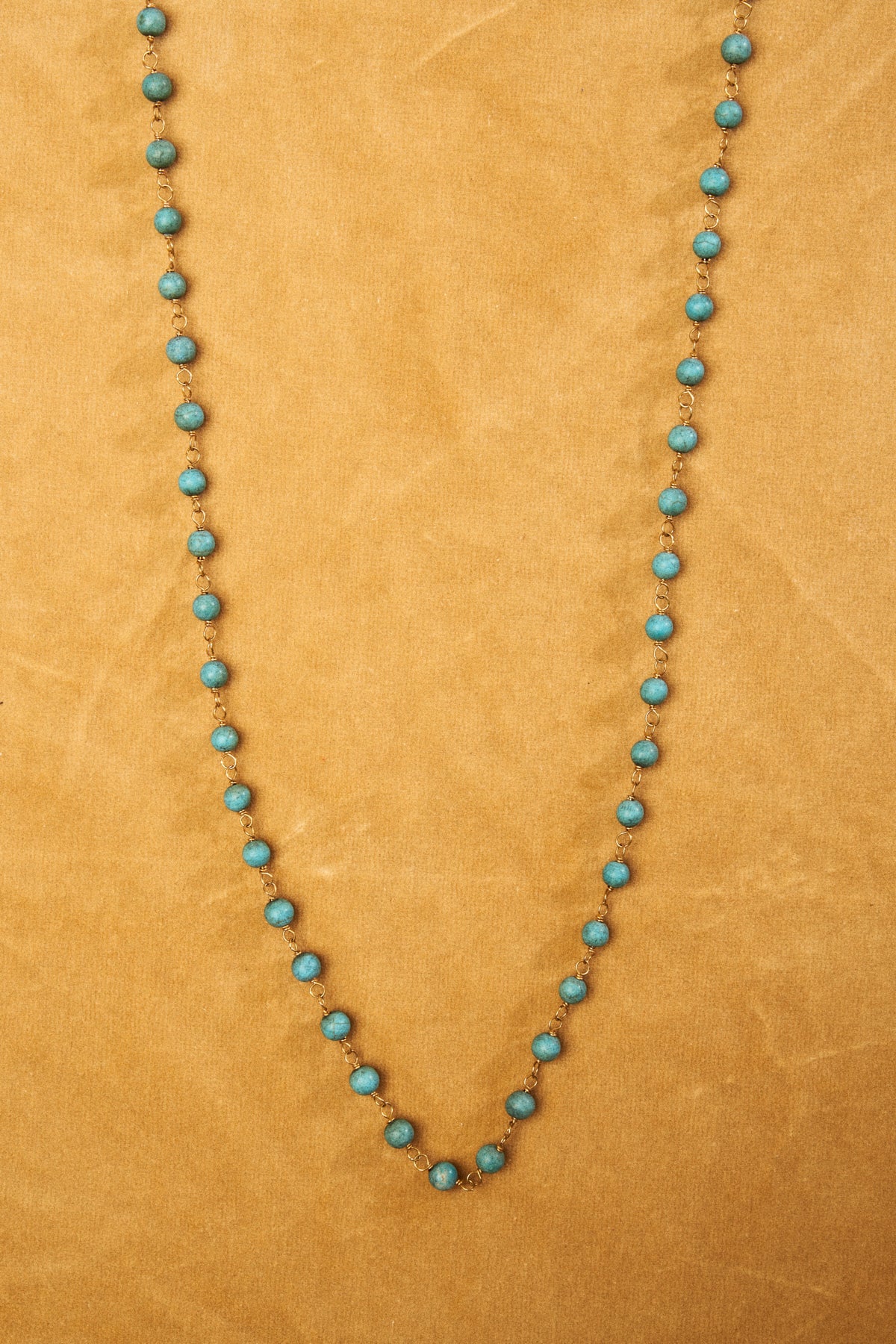 Turquoise Bead Chain Necklace