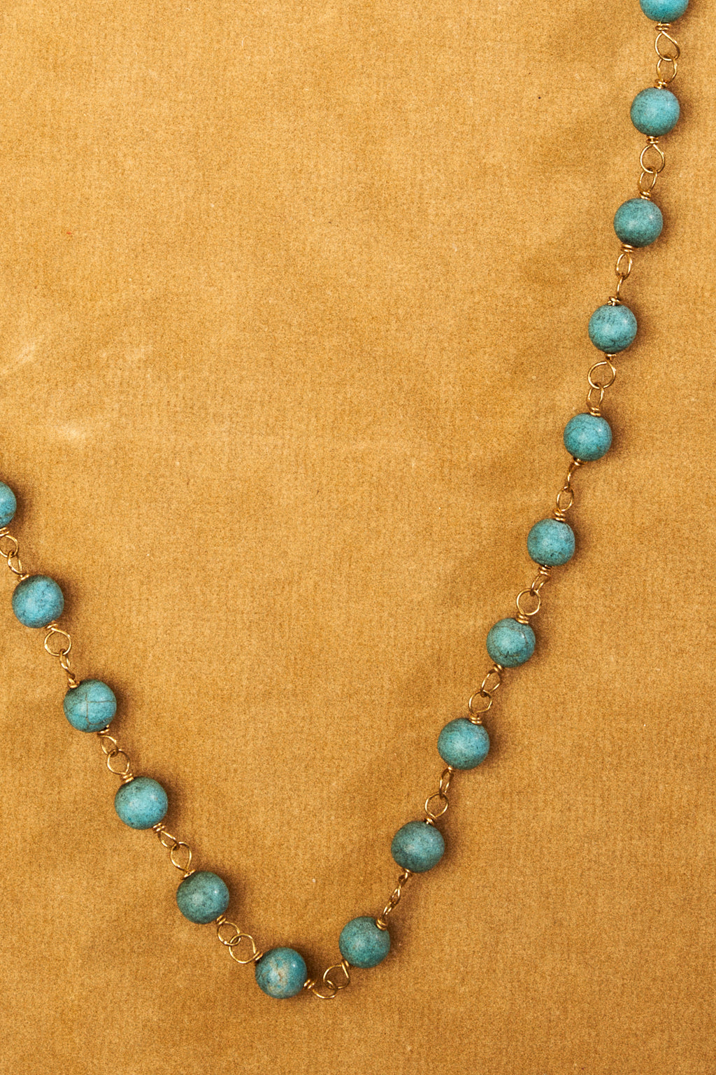 Turquoise Bead Chain Necklace