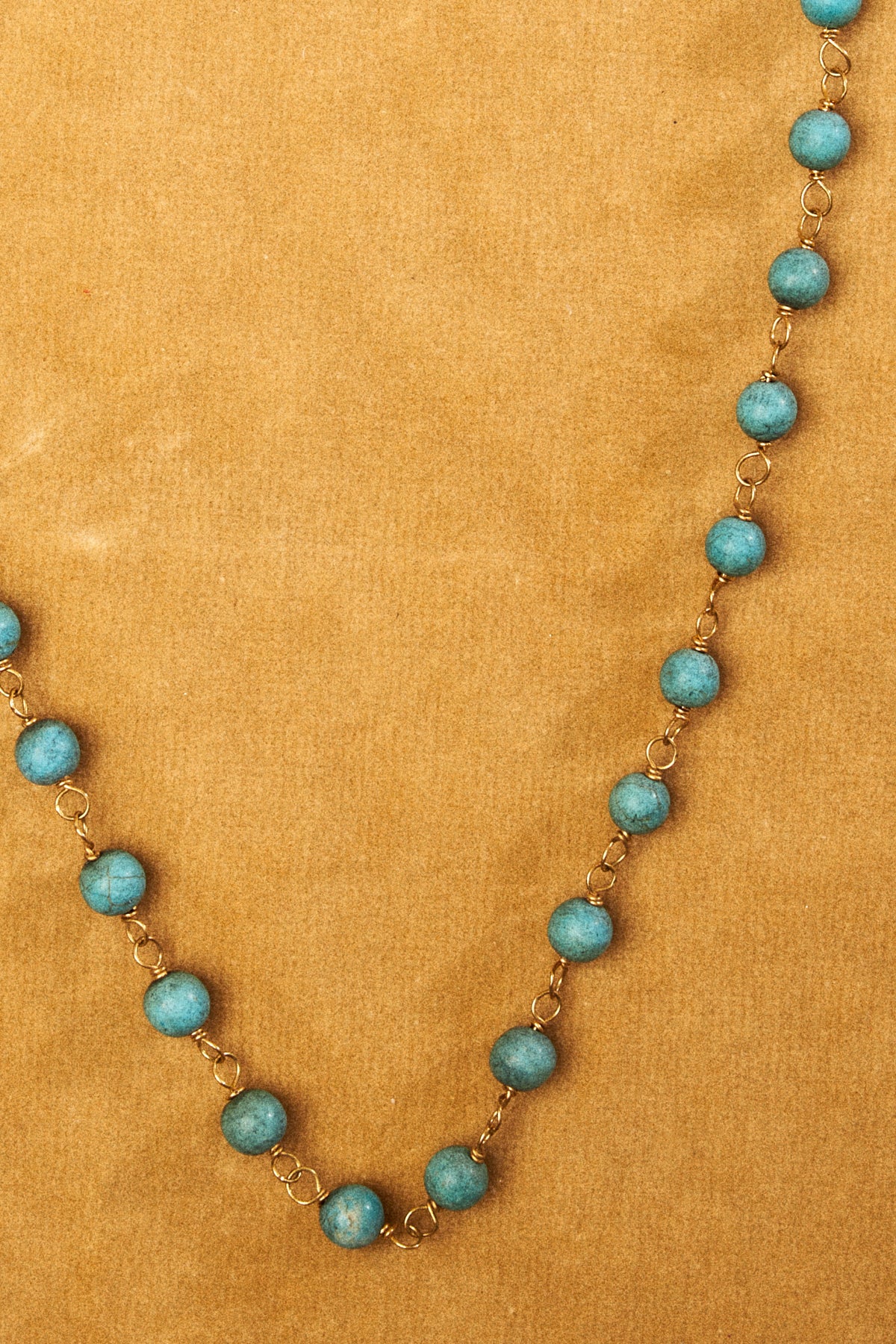 Turquoise Bead Chain Necklace