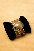 Textured Bracelet with Brooch Detail
