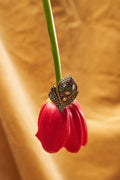 Multi Colored Gemstone & Rose Cut Diamond Pavé Ring