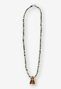 Mixed Bead Necklace with Bee Agathe Pendant