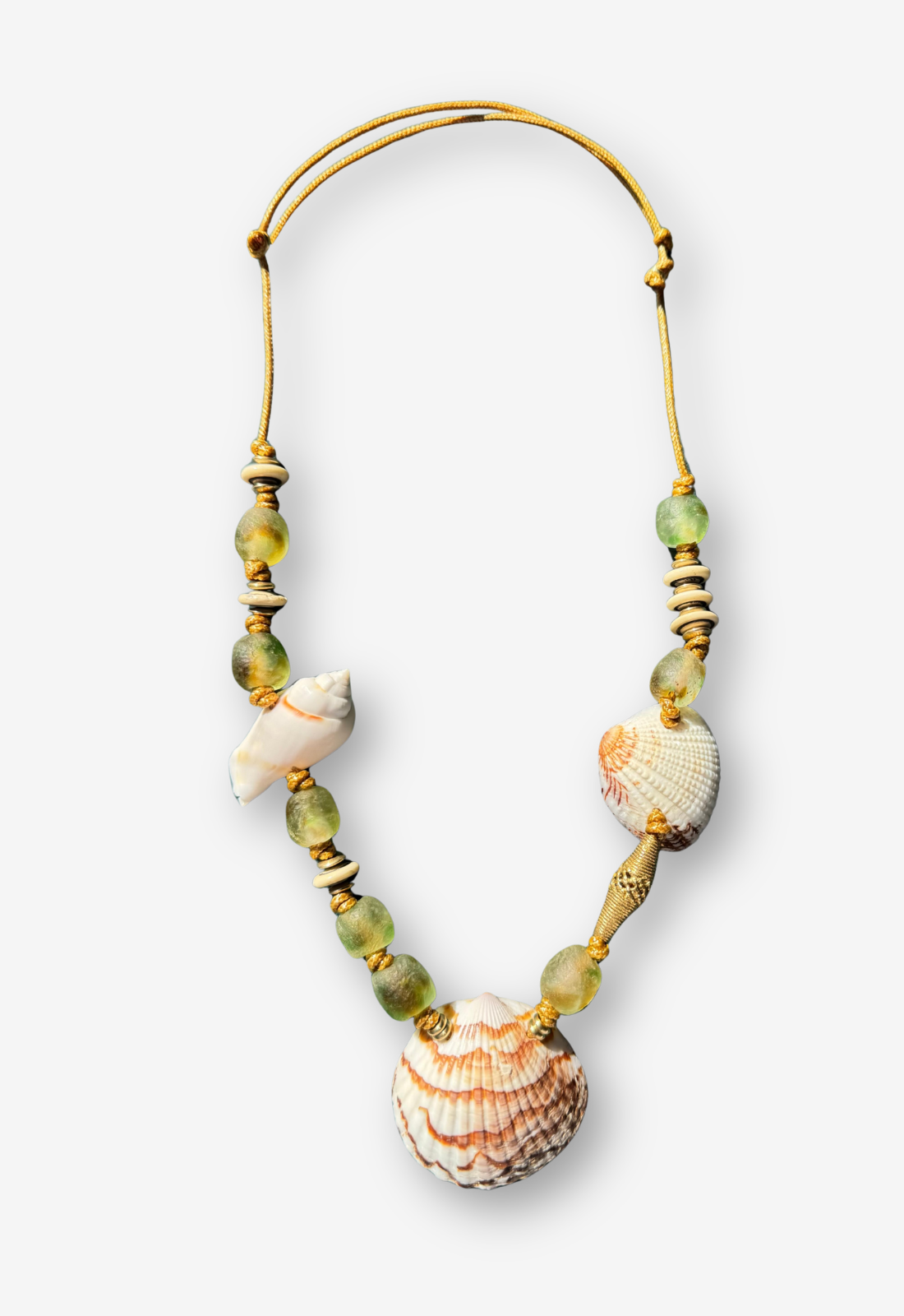 Mixed Bead Seashell Necklace