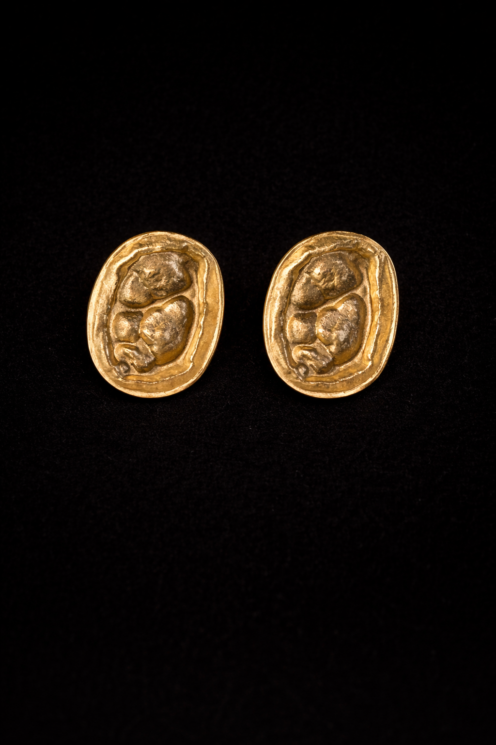 Oval Organic Shaped Earrings