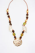 Seashell Necklace with Mixed Beads
