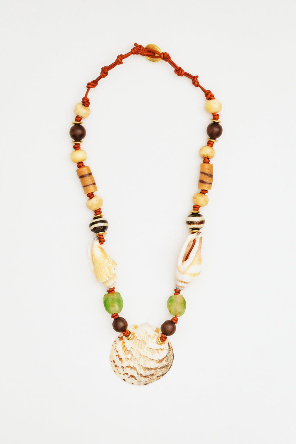 Mixed Bead & Seashell Necklace