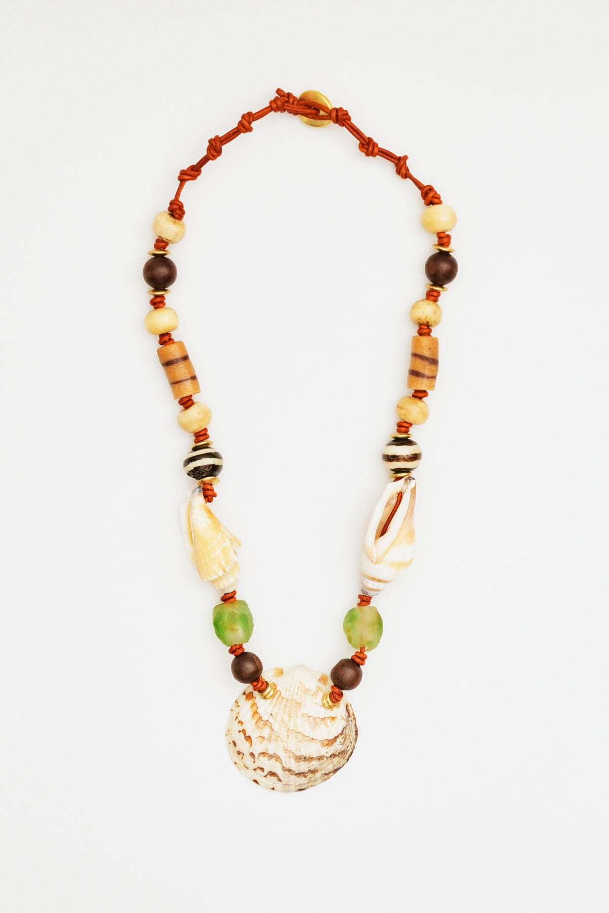 Mixed Bead & Seashell Necklace