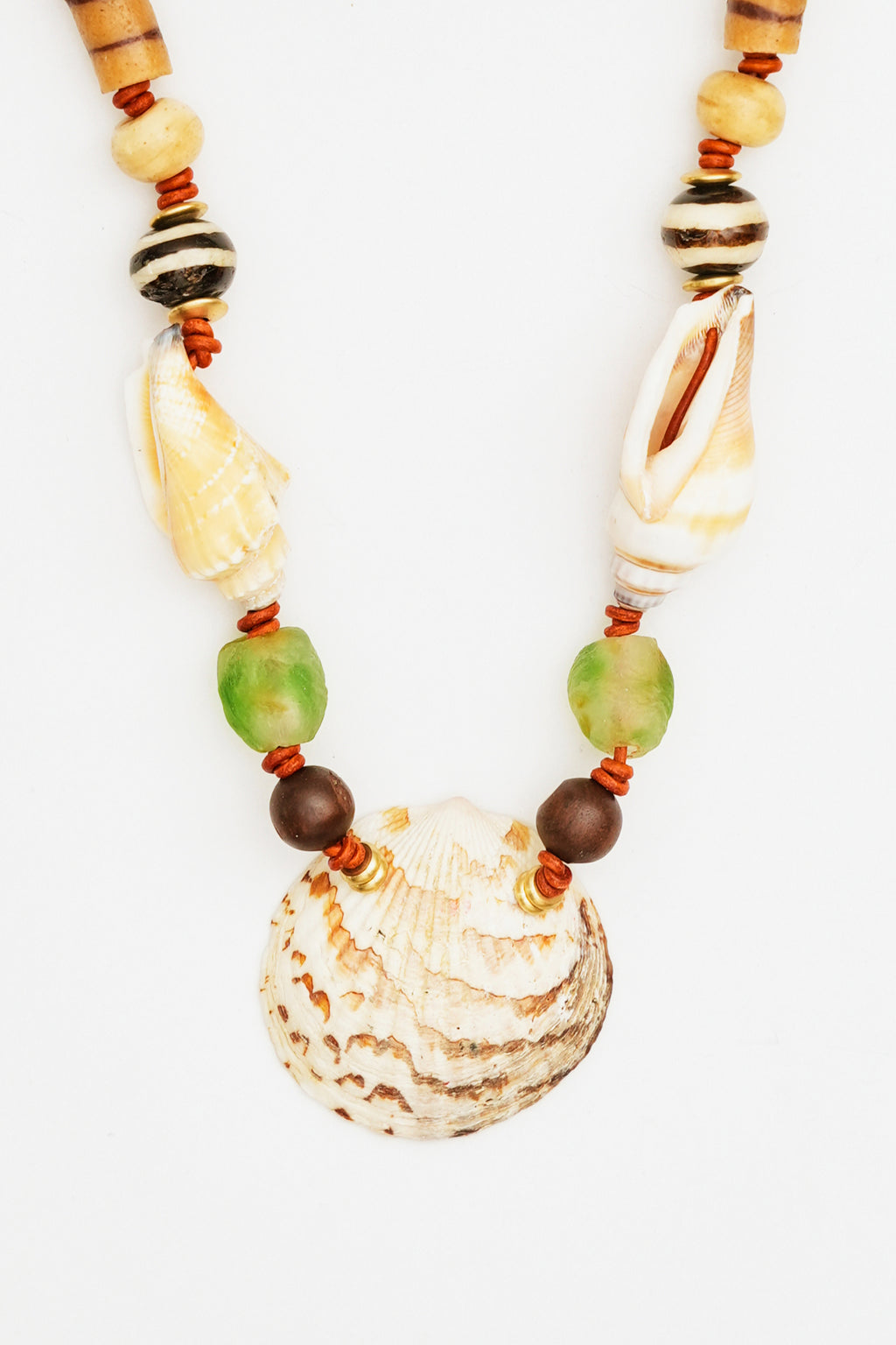 Mixed Bead & Seashell Necklace