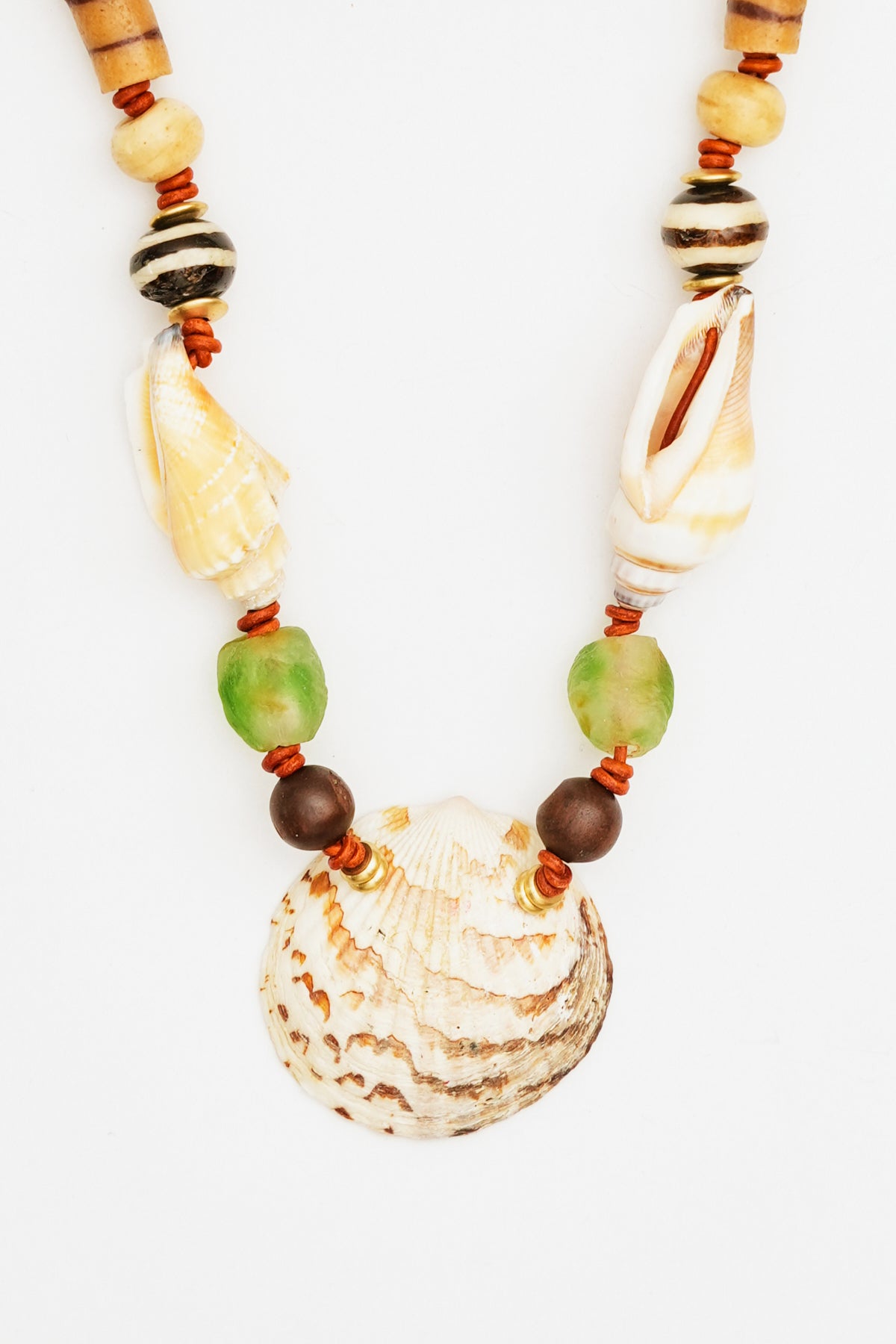 Mixed Bead & Seashell Necklace
