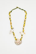 Green Bead & Seashell Necklace