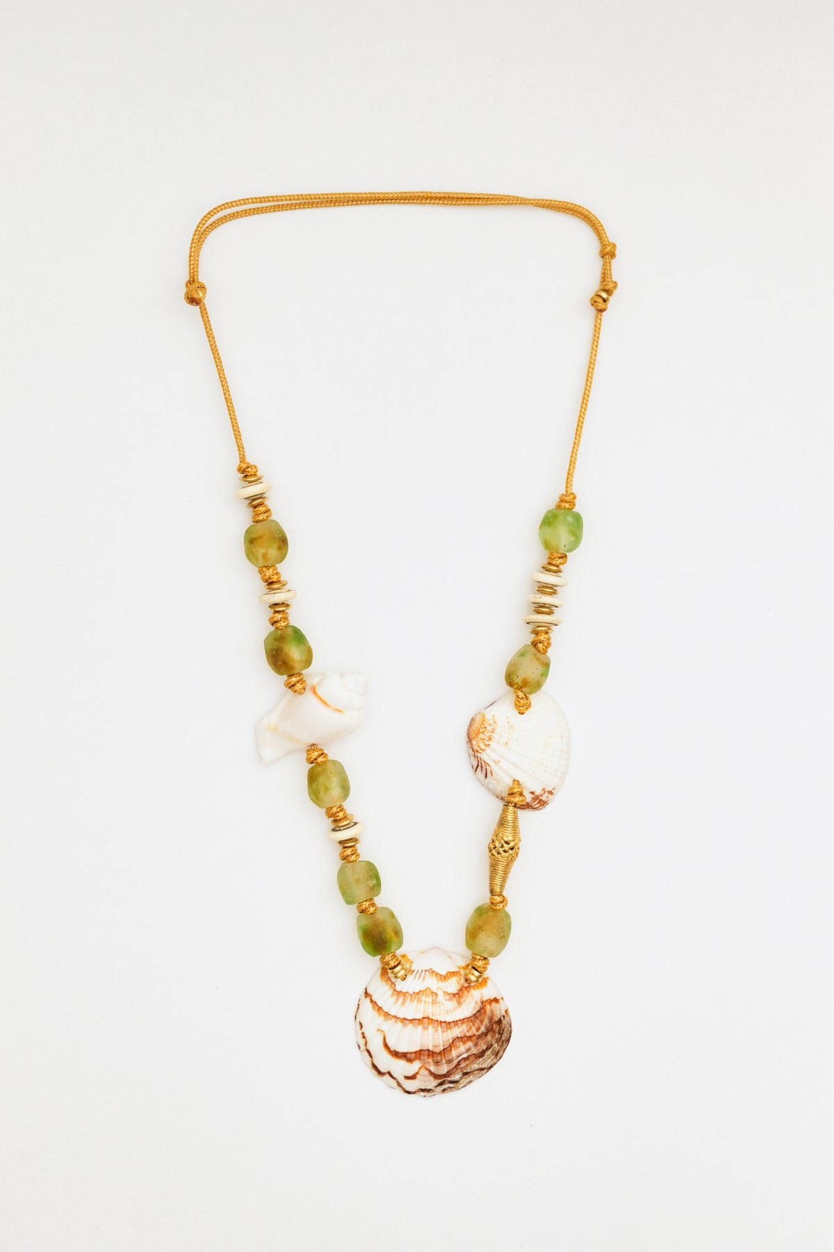 Mixed Bead Seashell Necklace