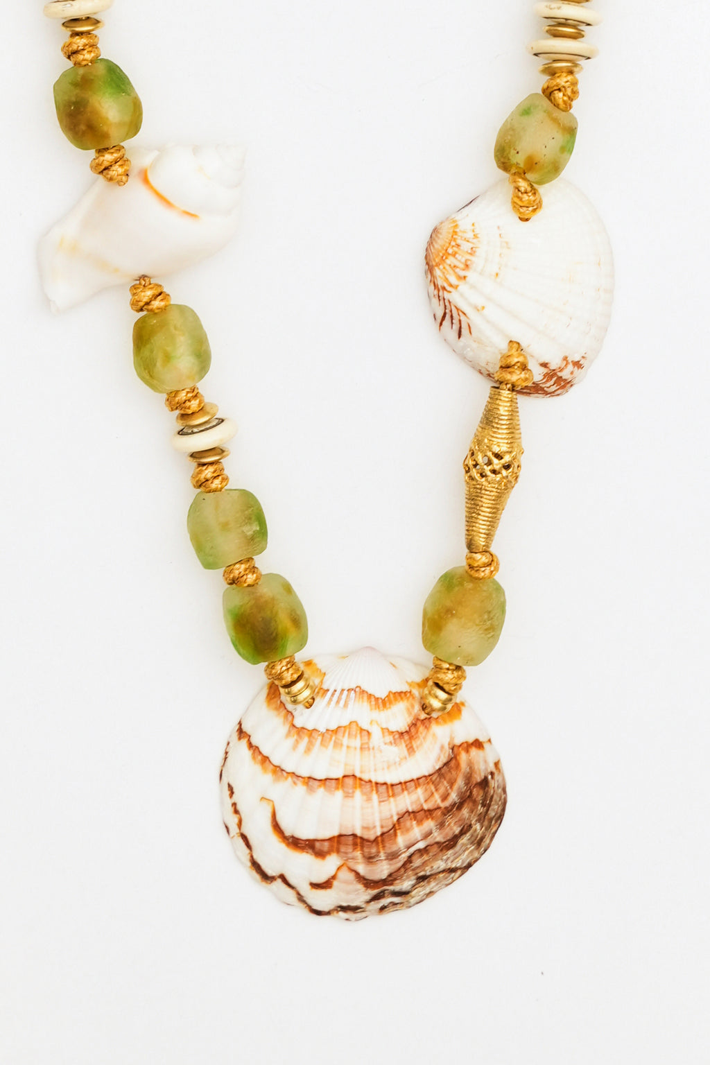 Mixed Bead Seashell Necklace
