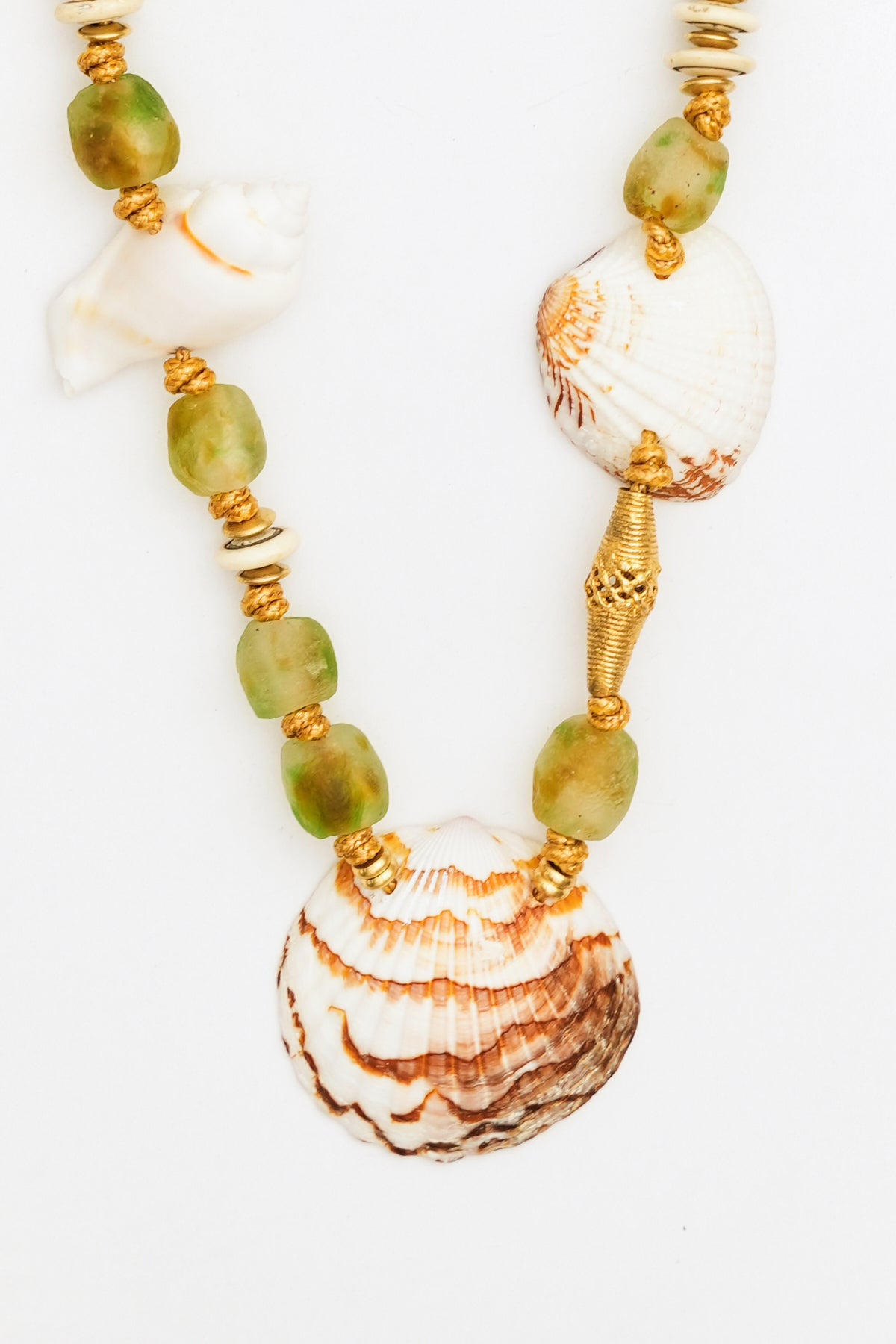 Mixed Bead Seashell Necklace