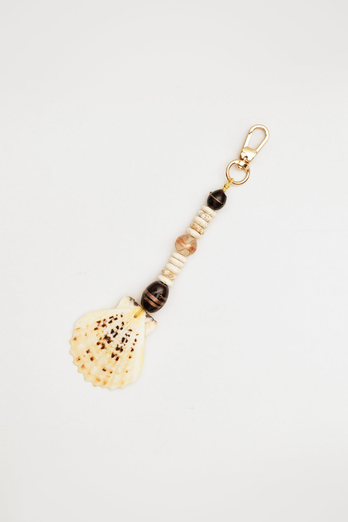 Seashell & Mixed Bead Bag Charm