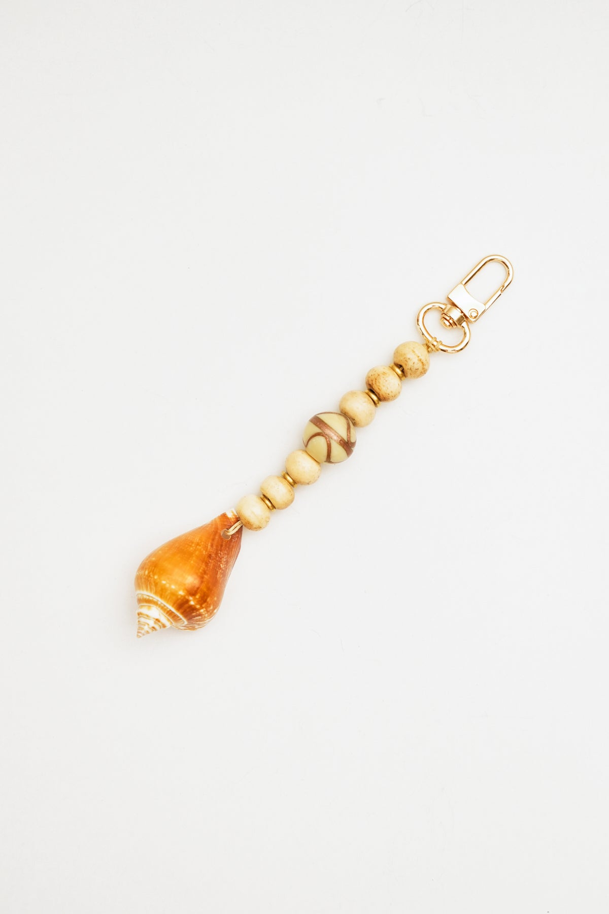 Seashell & Mixed Bead Bag Charm