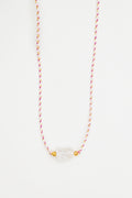 Clear Quartz Stone Charm Necklace