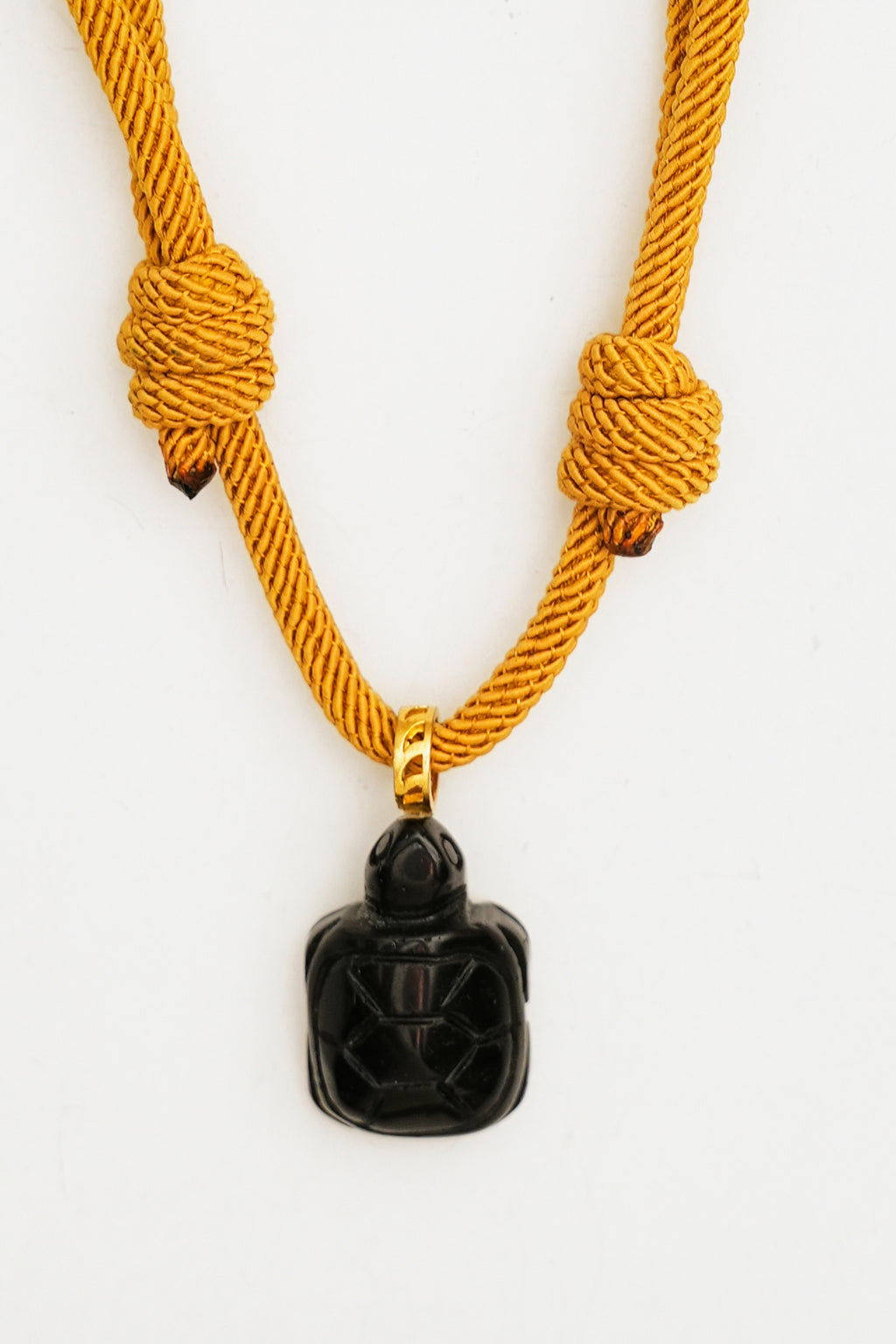 Turtle Charm Necklace with Adjustable Cord