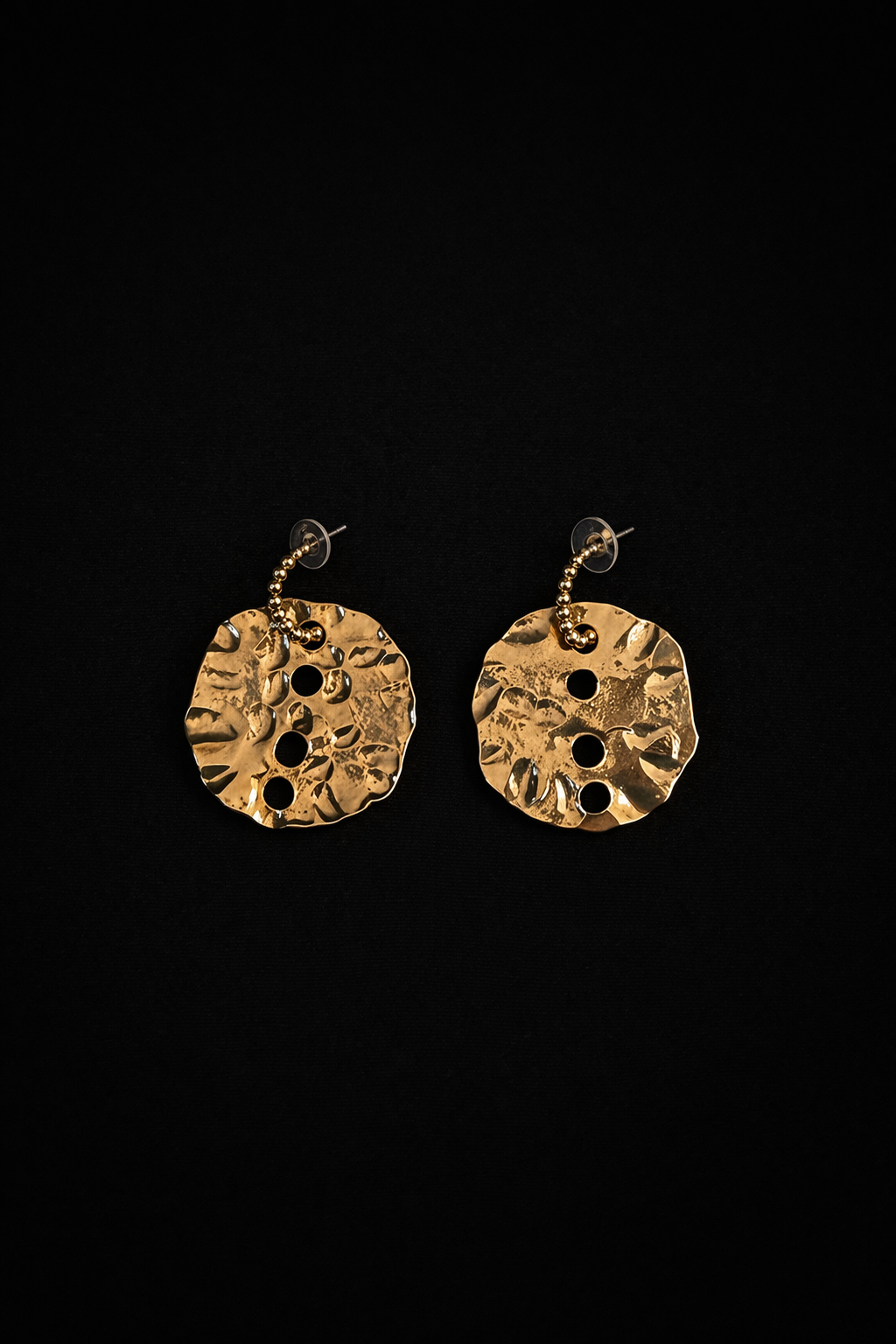 Textured Disc Earrings