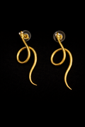 Snake Earrings with Pearl Eye Detail