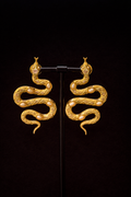 Snake Earrings with Pearl Details