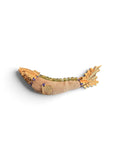 Fabric Fish Brooch with Bead Accents