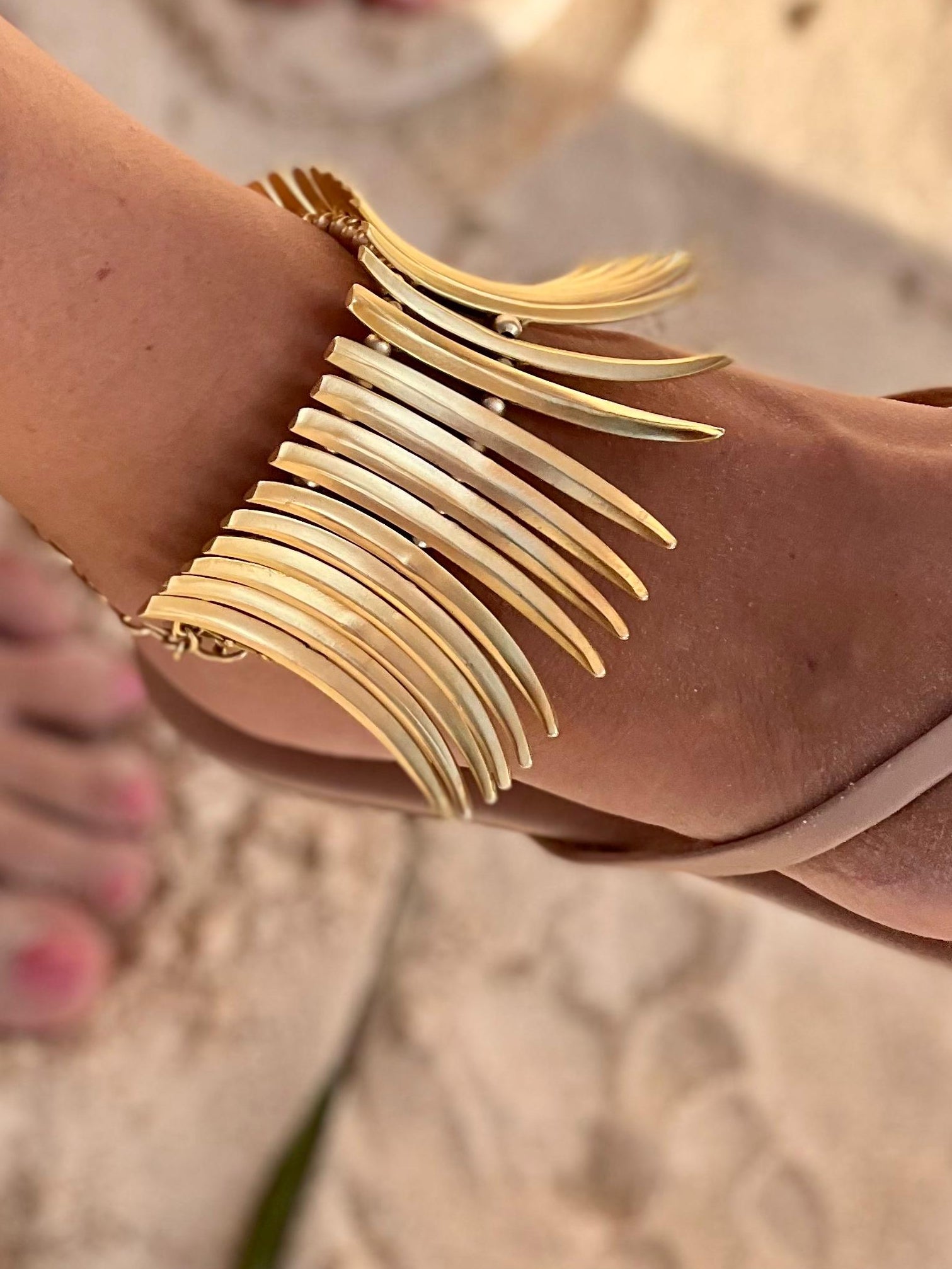 Gold Spiked Anklet