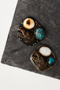 Spirit & Stone Eagle Earrings in Teal
