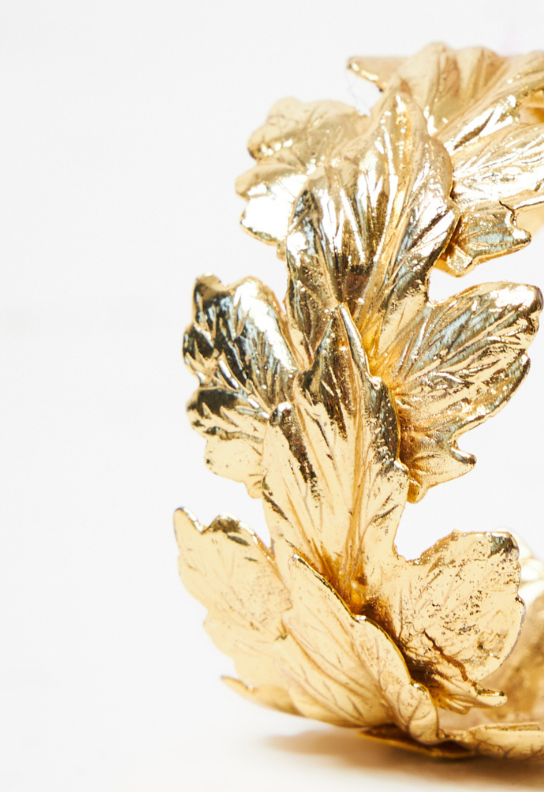 Gilded Leaf Cuff Bracelet