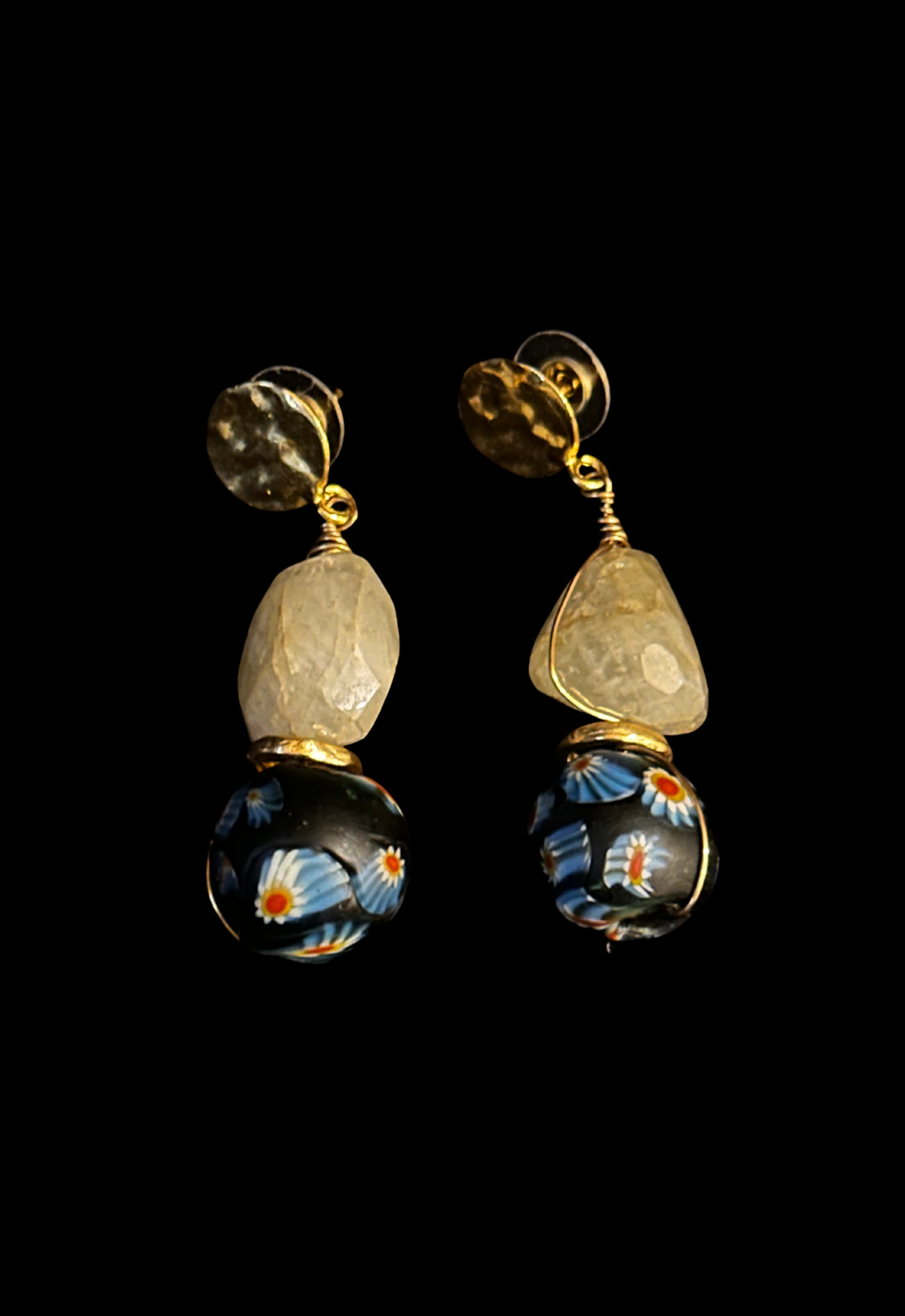 Three Bead Earrings